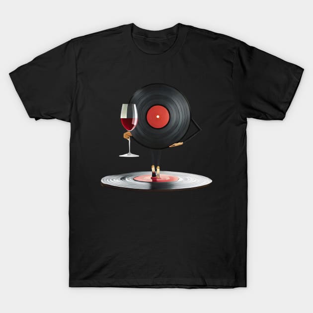 vinyl record T-Shirt by Wovenwardrobe